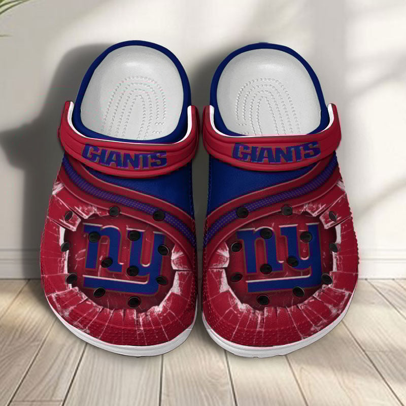 New York Giants NFL Crocs Crocband Clogs Shoes Comfortable For Men Women and Kids