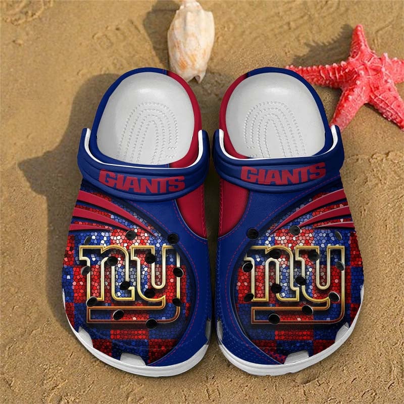 New York Giants NFL Crocs Crocband Clogs Shoes Comfortable For Men Women and Kids