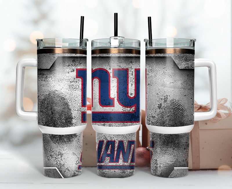 New York Giants NFL Fingerprint Effect Custom Stanley Cup 40 oz 30 oz Tumbler With HandleTVC2301150
