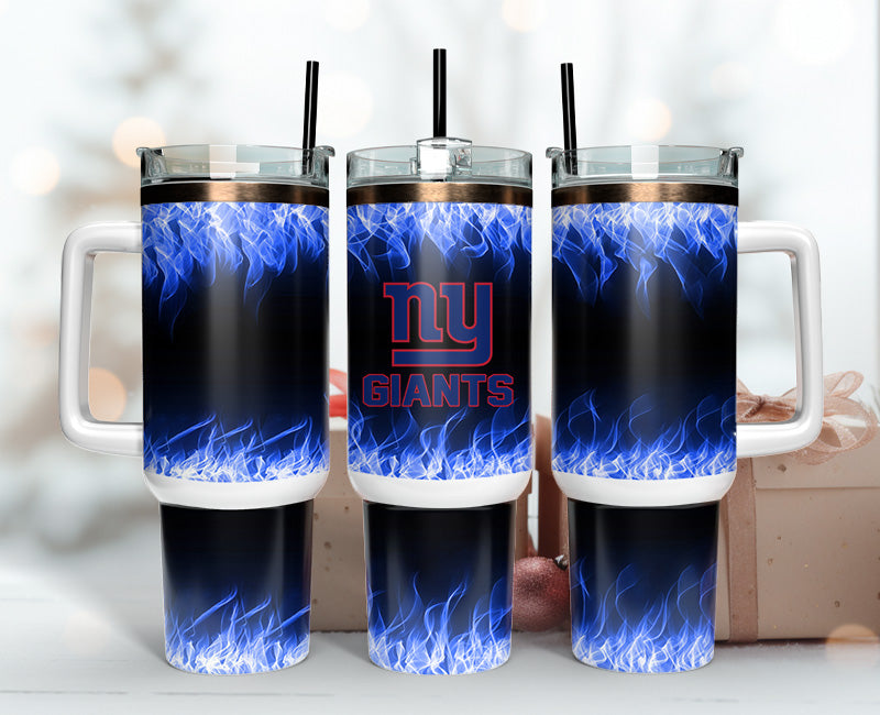 New York Giants NFL Fire Effect Custom Stanley Cup 40 oz 30 oz Tumbler With HandleTVC2301140