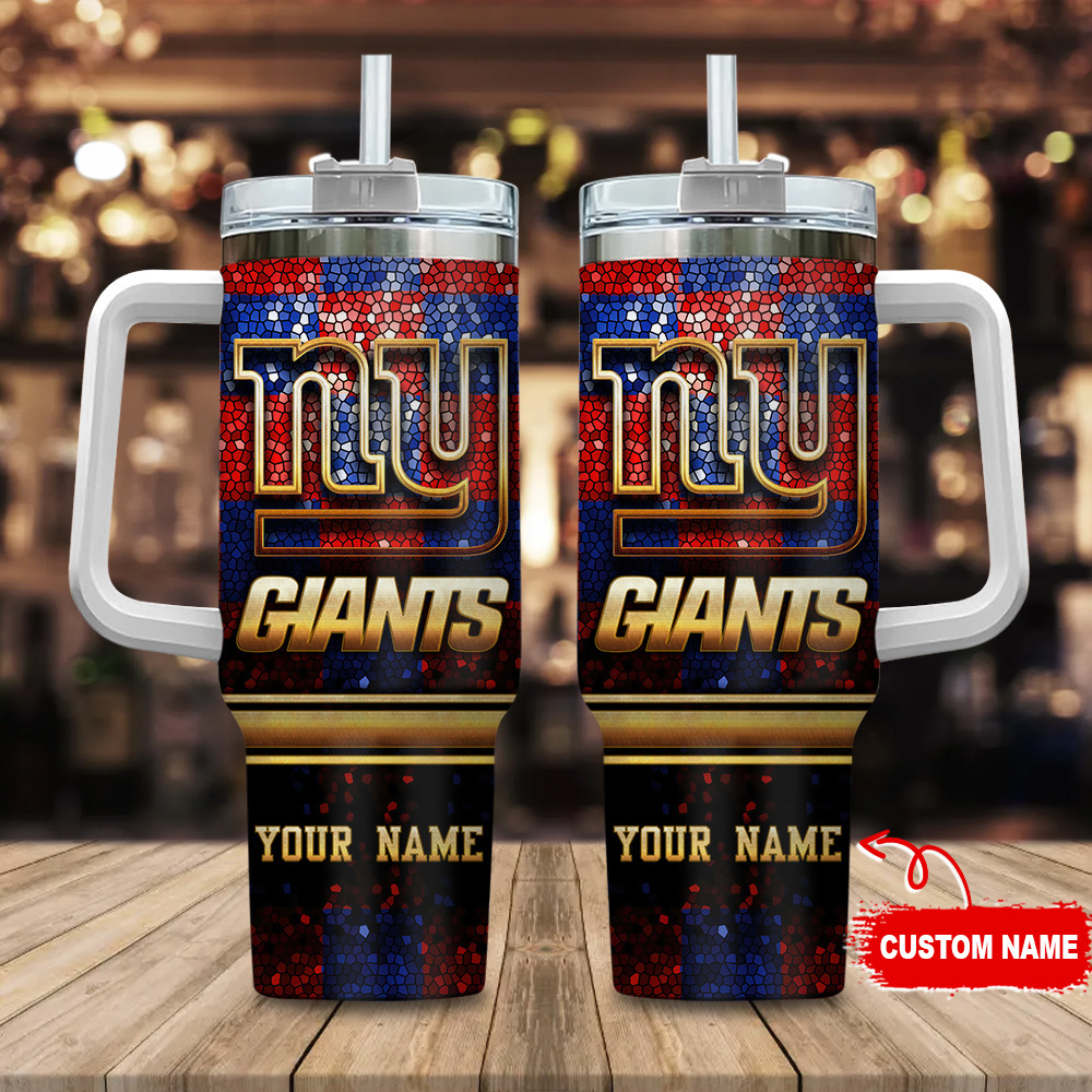 New York Giants NFL Glitter Golden Logo Custom Stanley Cup 40 oz 30 oz Tumbler With HandleTVC2301113