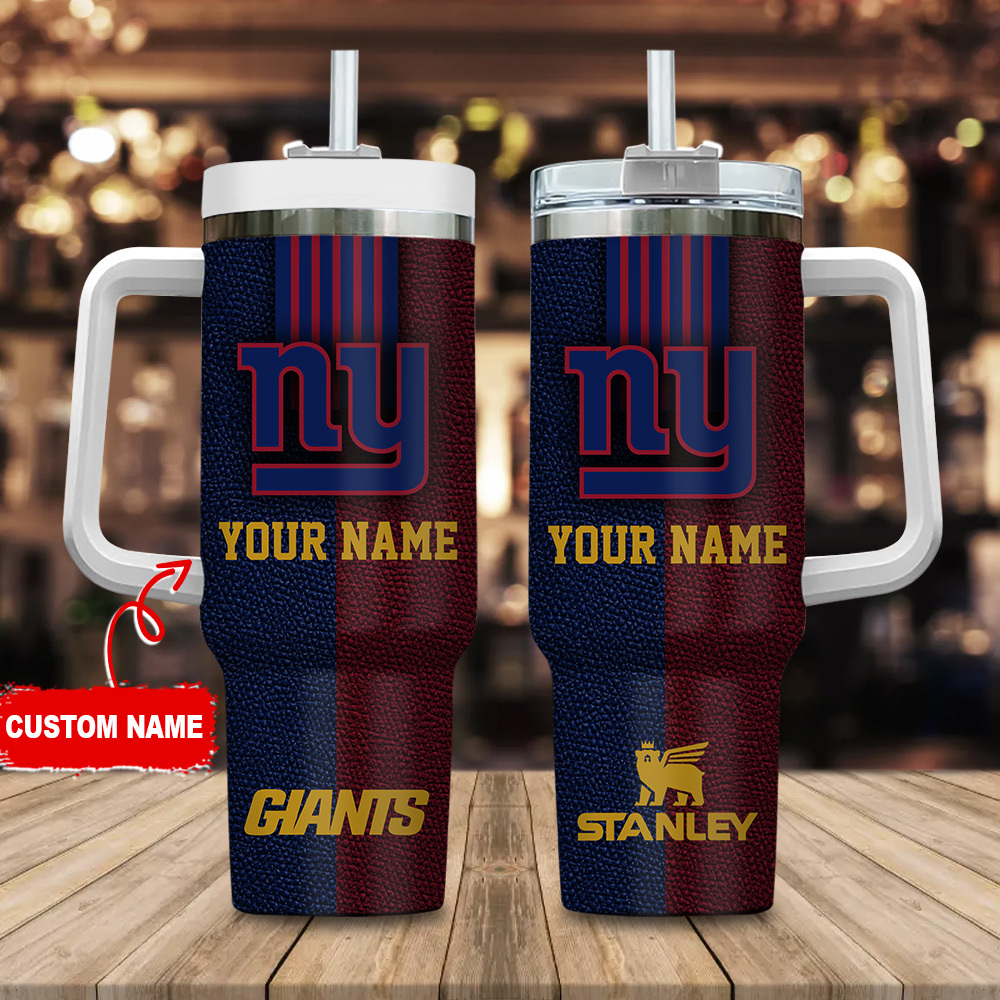 New York Giants NFL Leather Effect Custom Stanley Cup 40 oz 30 oz Tumbler With HandleTVC2301123