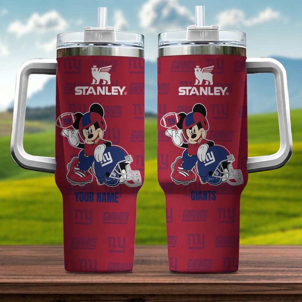 New York Giants NFL Mickey Mouse Custom Stanley Cup 40 oz 30 oz Tumbler With HandleTVC230139
