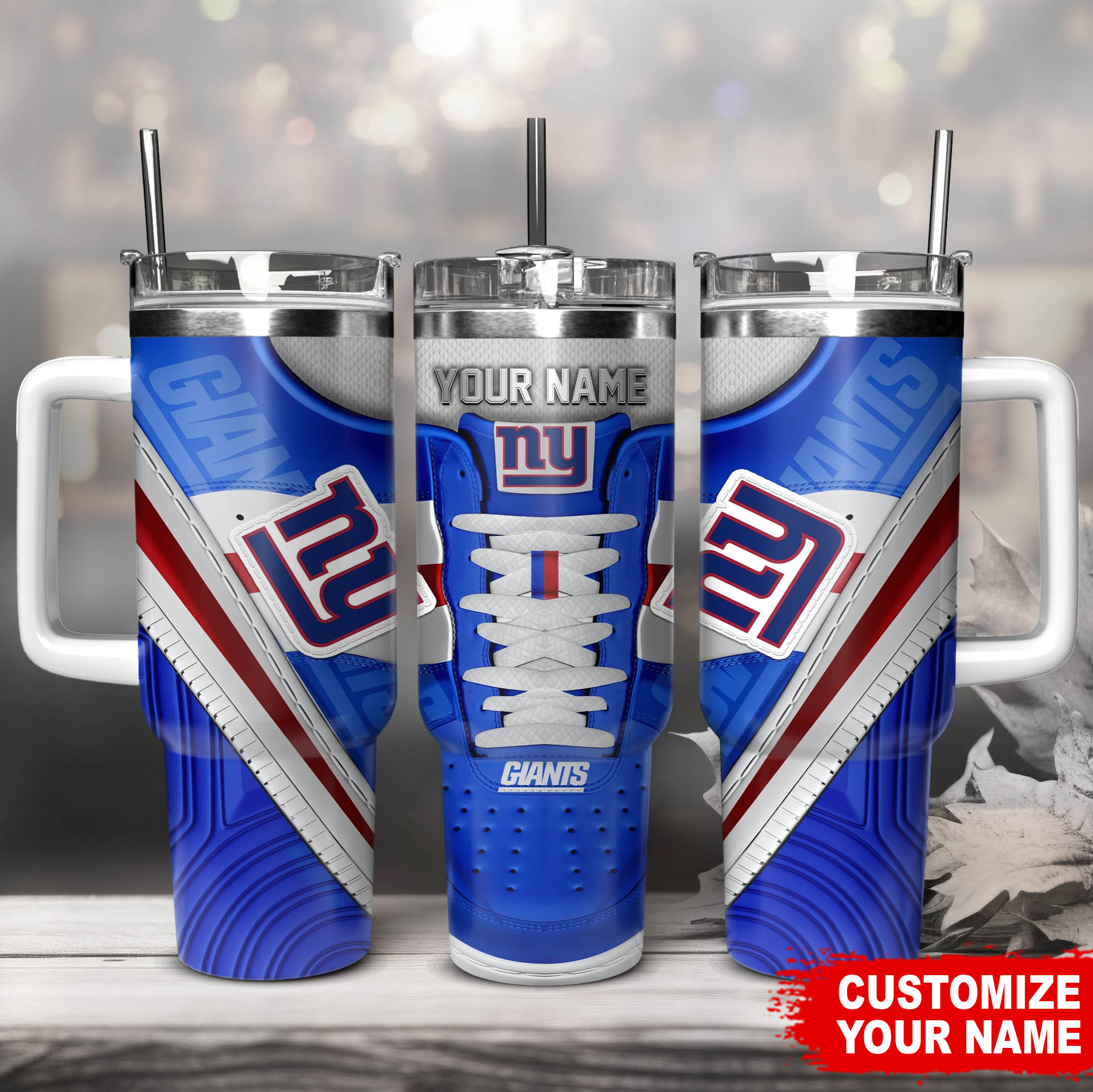 New York Giants NFL Sneaker Custom Stanley Cup 40 oz 30 oz Tumbler With HandleTVC230129