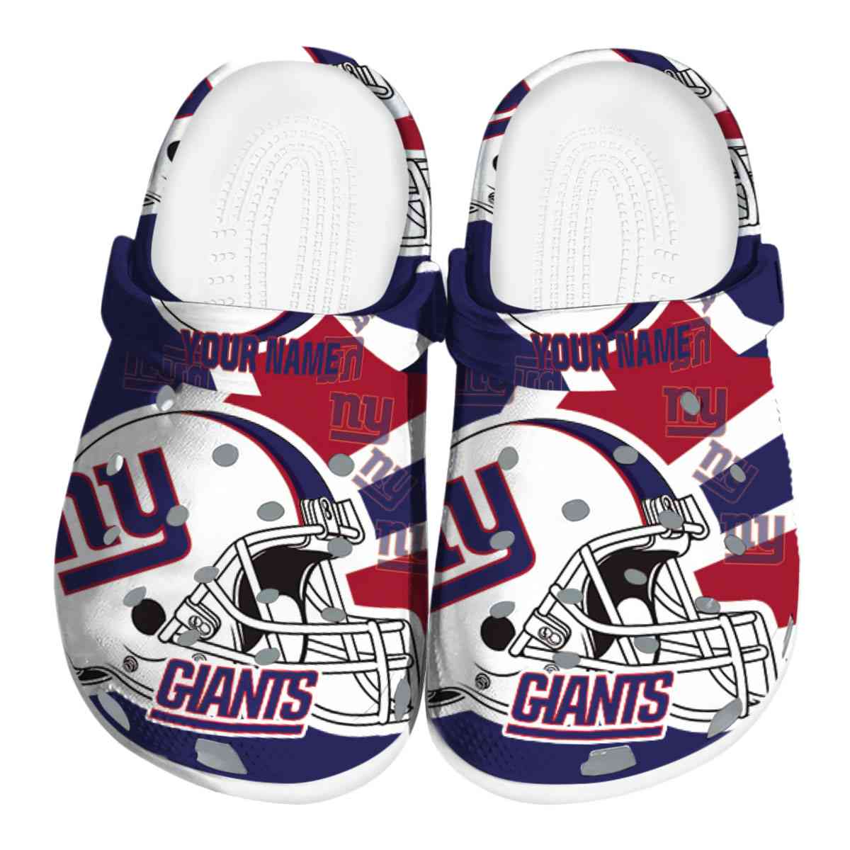 New York Giants NFL Sport Crocs Crocband Clogs Shoes Comfortable For Men Women and Kids