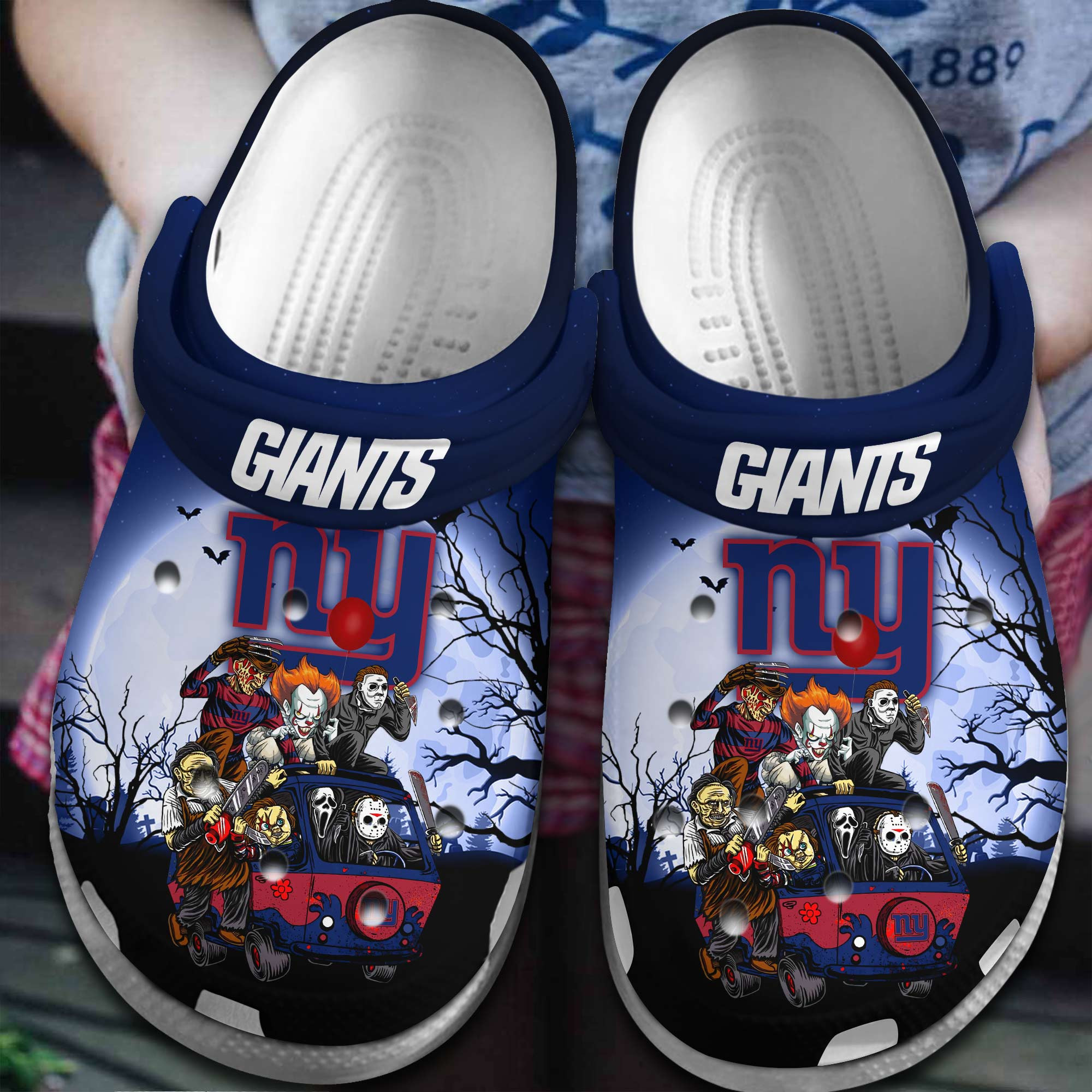 New York Giants NFL Sport Crocs Crocband Clogs Shoes Comfortable For Men Women and Kids