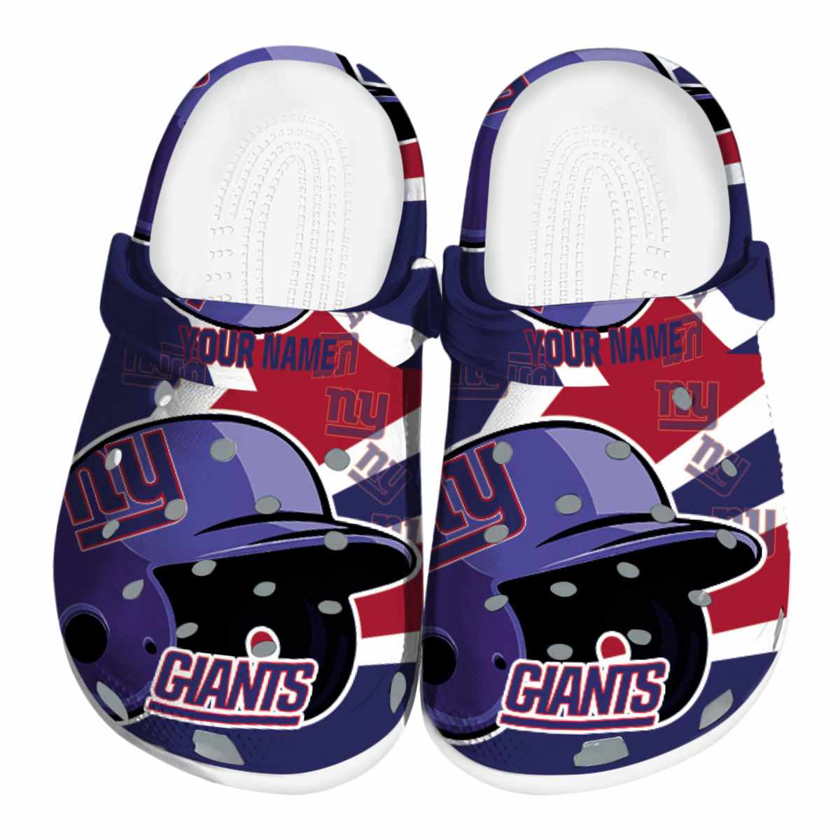 New York Giants NFL Sport Crocs Crocband Clogs Shoes Comfortable For Men Women and Kids