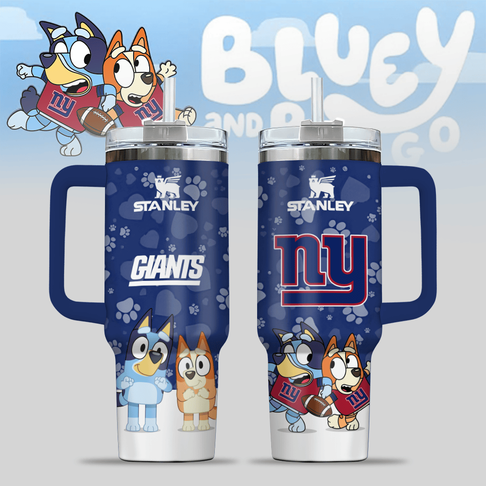New York Giants NFL x Bluey Custom Stanley Cup 40 oz 30 oz Tumbler With HandleTVC2301124