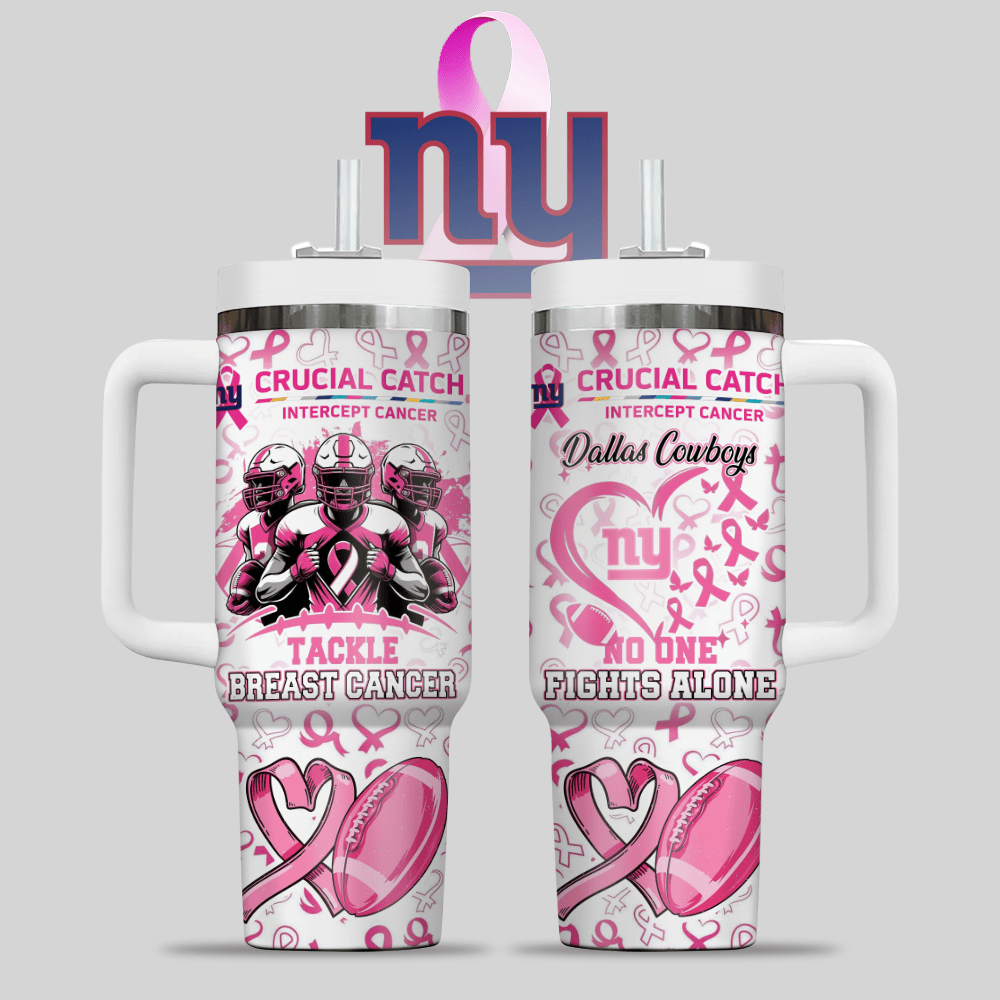New York Giants NFL x Breast Cancer Awareness Custom Stanley Cup 40 oz 30 oz Tumbler With HandleTVC2301124