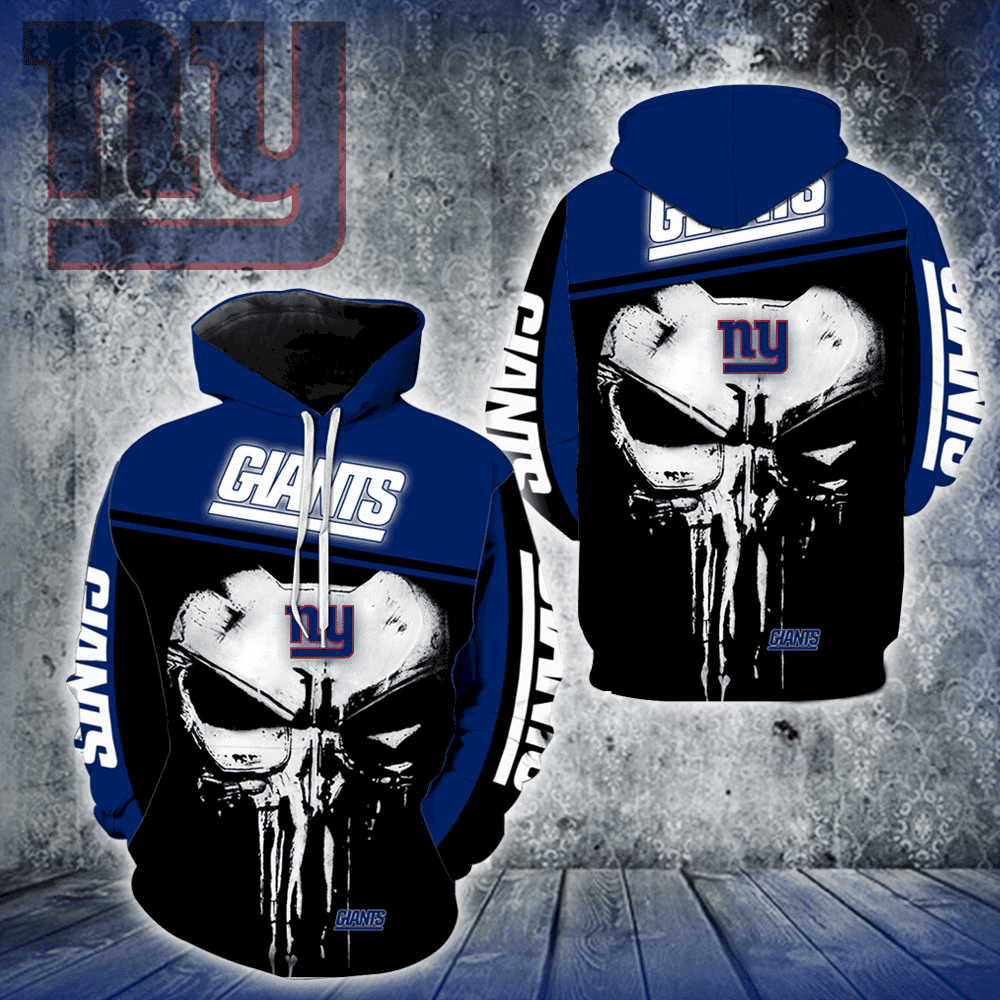 New York Giants Punisher 3D All Over Print Hoodie, Zip Hoodie