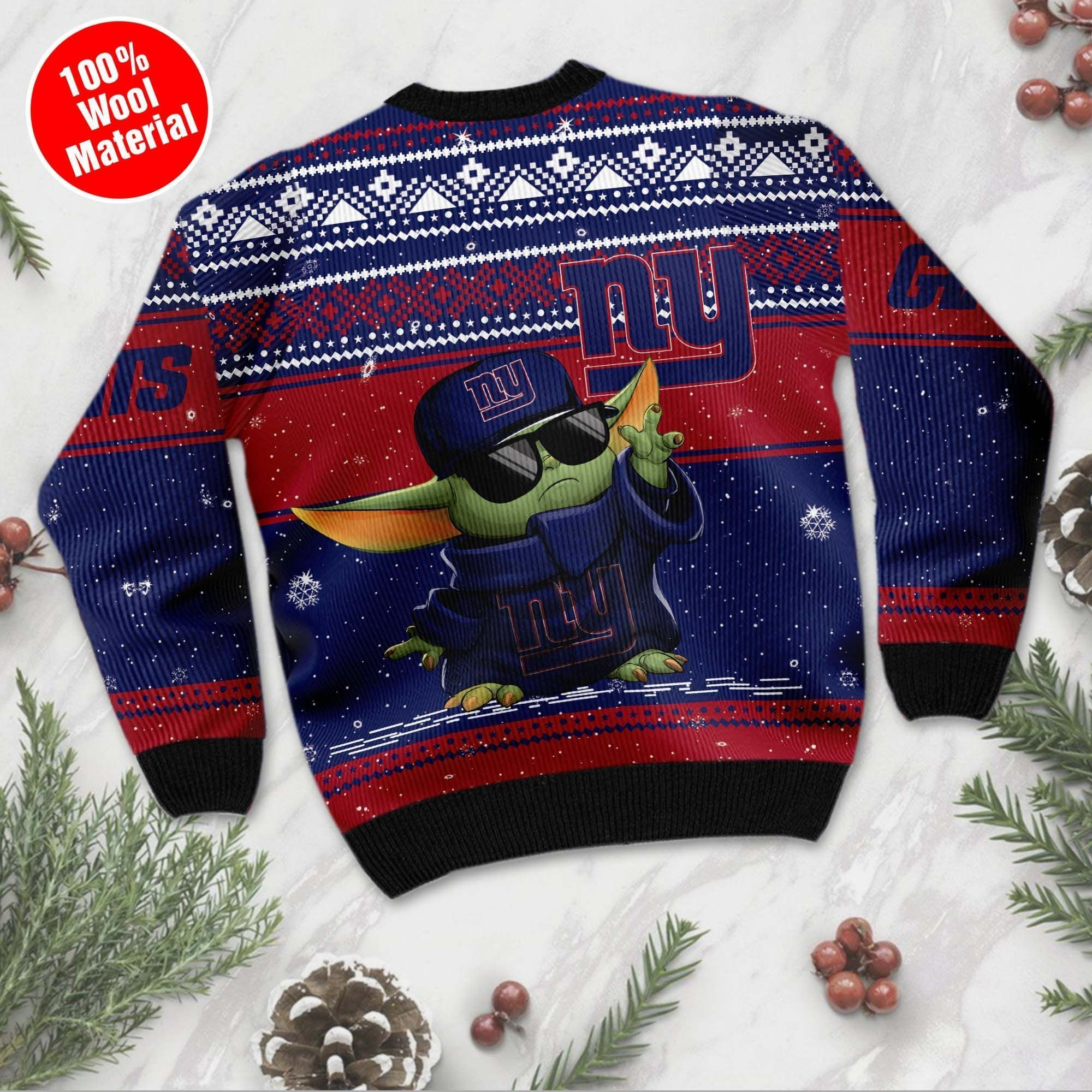 New York Giants Sweater Ugly Christmas Sweater Adult 3D Funny Matching for family - Image 4