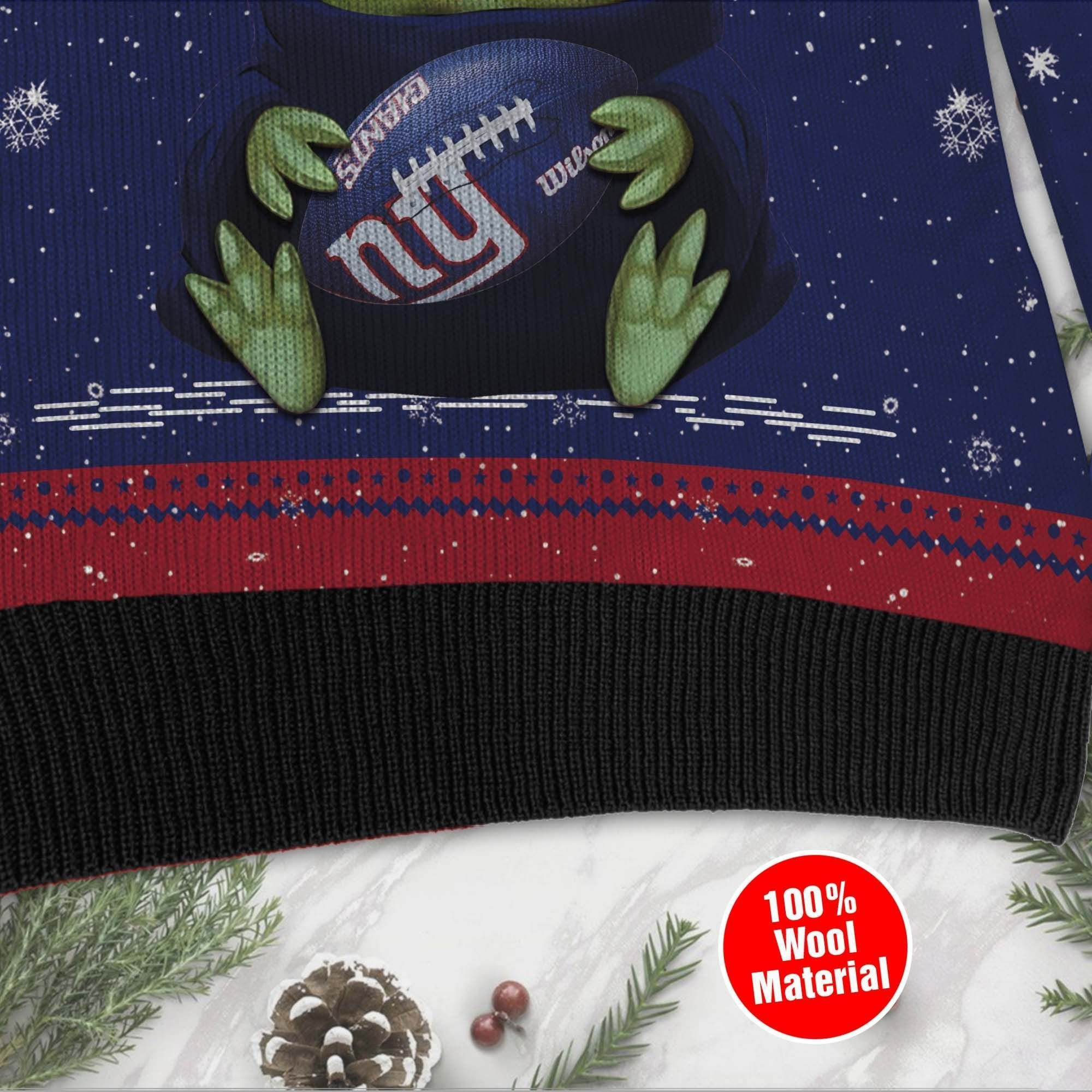 New York Giants Sweater Ugly Christmas Sweater Adult 3D Funny Matching for family - Image 3