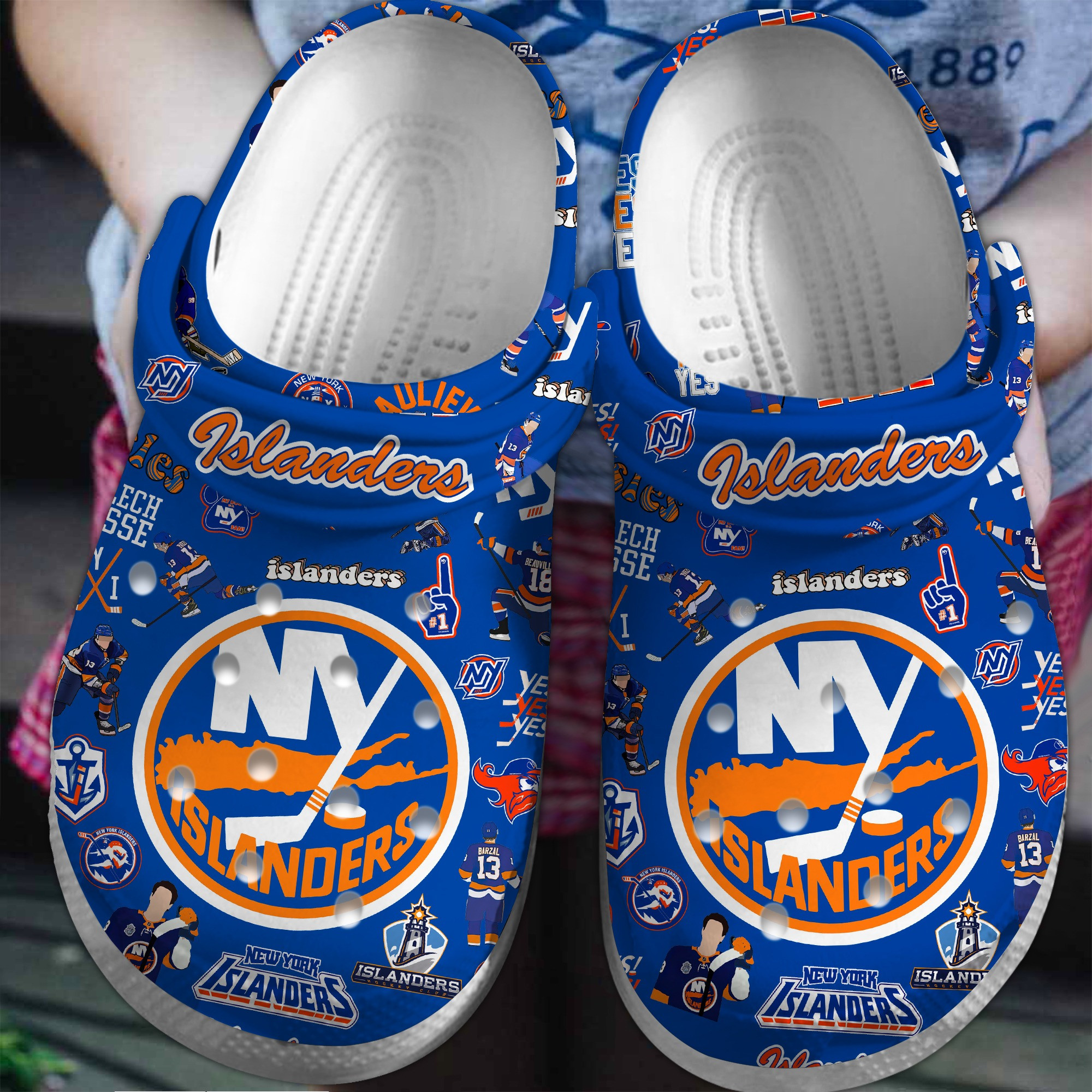 New York Islanders Hockey NHL Sport Crocs Crocband Clogs For Men Women and Kids