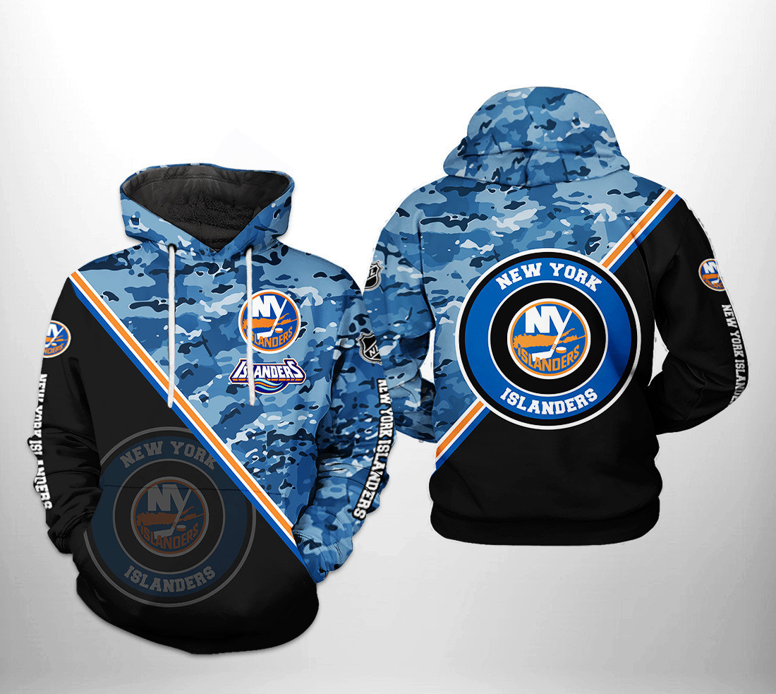 New York Islanders NHL Camo Team 3D All Over Print Hoodie, Zip Hoodie