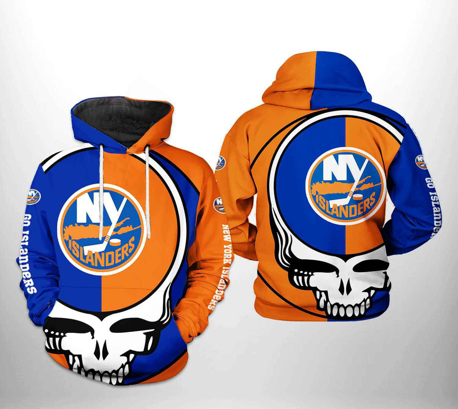 New York Islanders NHL Grateful Dead 3D All Over Print Hoodie, Zip Hoodie