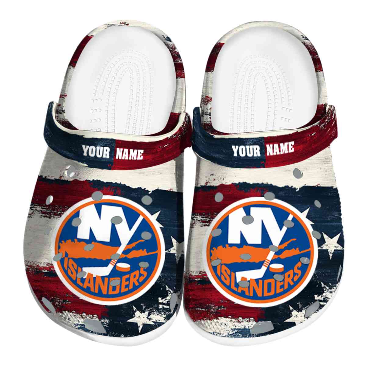 New York Islanders NHL Sport Crocs Crocband Clogs Shoes Comfortable For Men Women and Kids