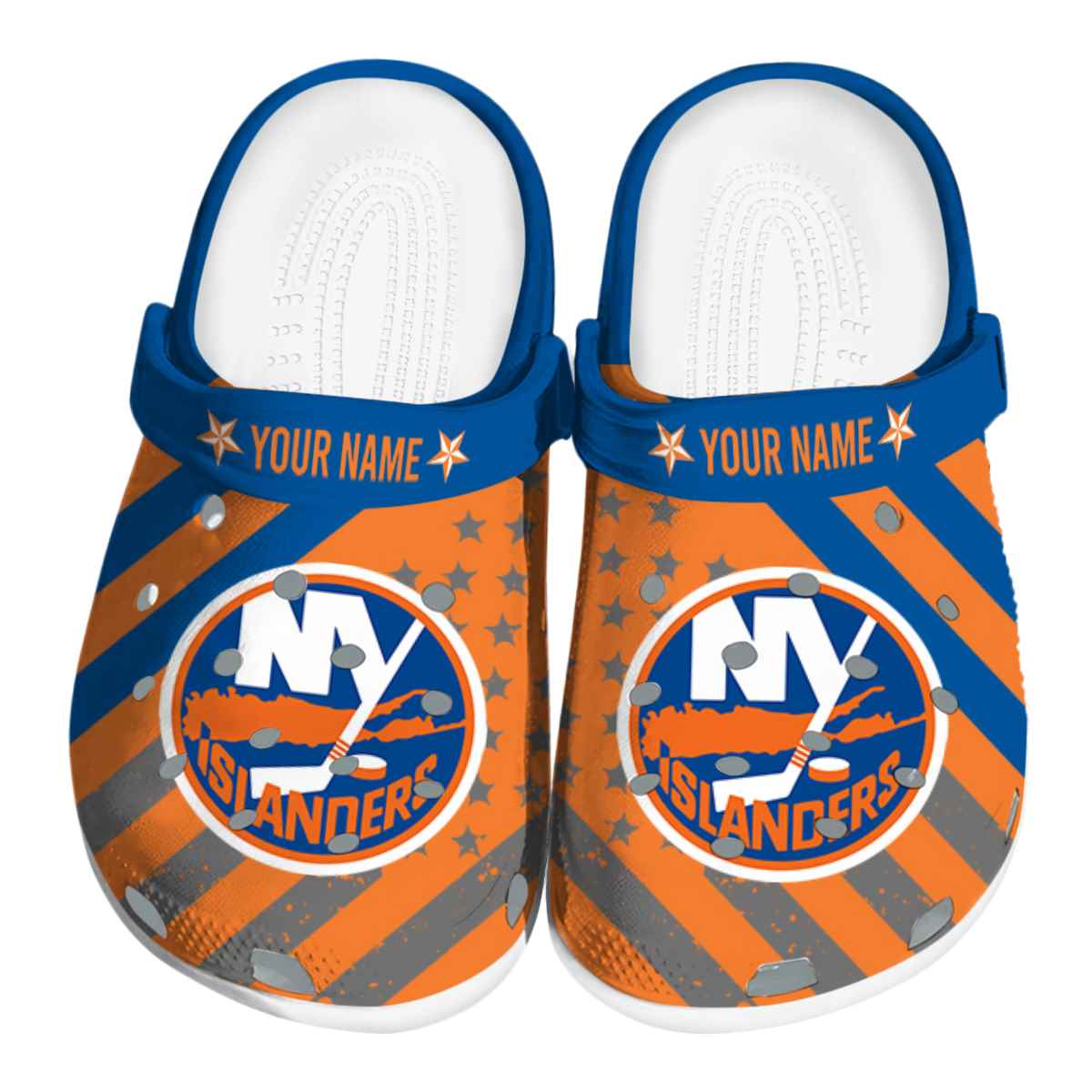 New York Islanders NHL Sport Crocs Crocband Clogs Shoes Comfortable For Men Women and Kids