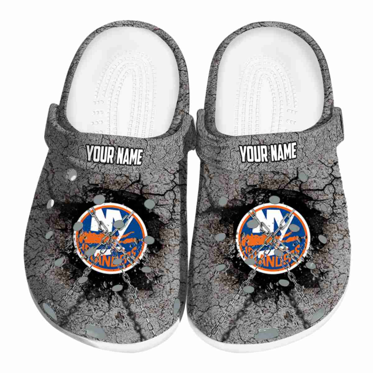 New York Islanders NHL Sport Crocs Crocband Clogs Shoes Comfortable For Men Women and Kids