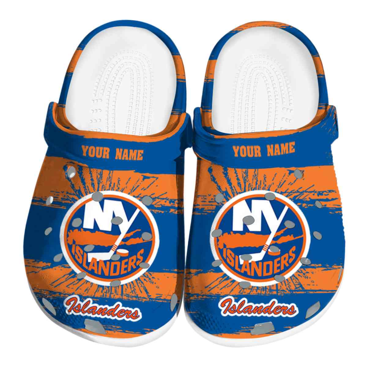 New York Islanders NHL Sport Crocs Crocband Clogs Shoes Comfortable For Men Women and Kids