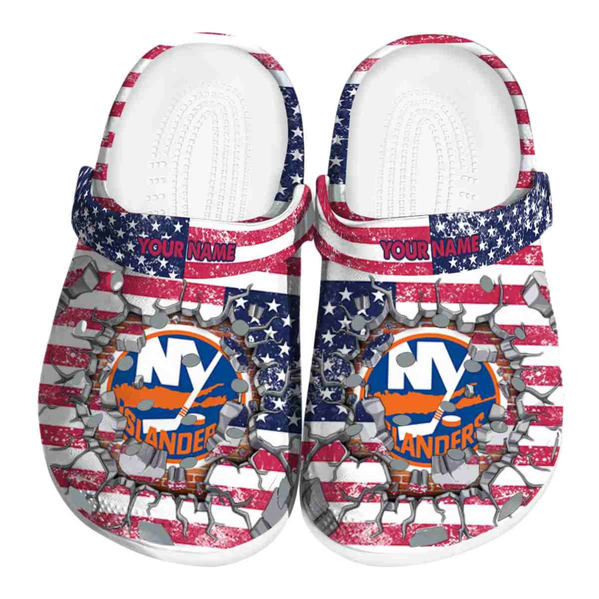 New York Islanders NHL Sport Crocs Crocband Clogs Shoes Comfortable For Men Women and Kids