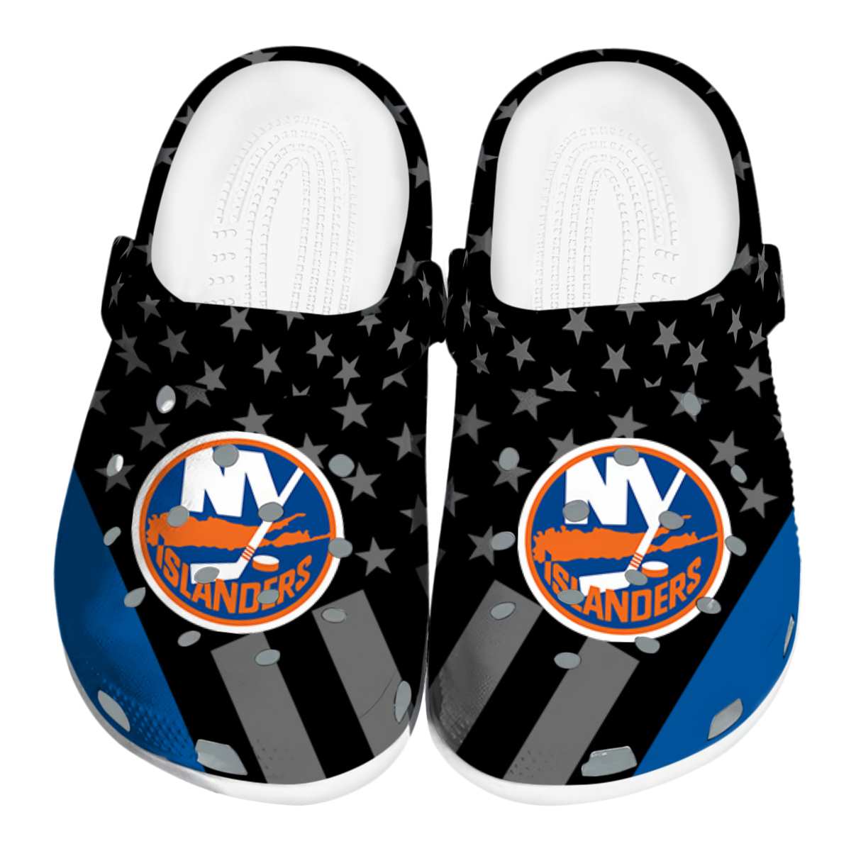 New York Islanders NHL Sport Crocs Crocband Clogs Shoes Comfortable For Men Women and Kids