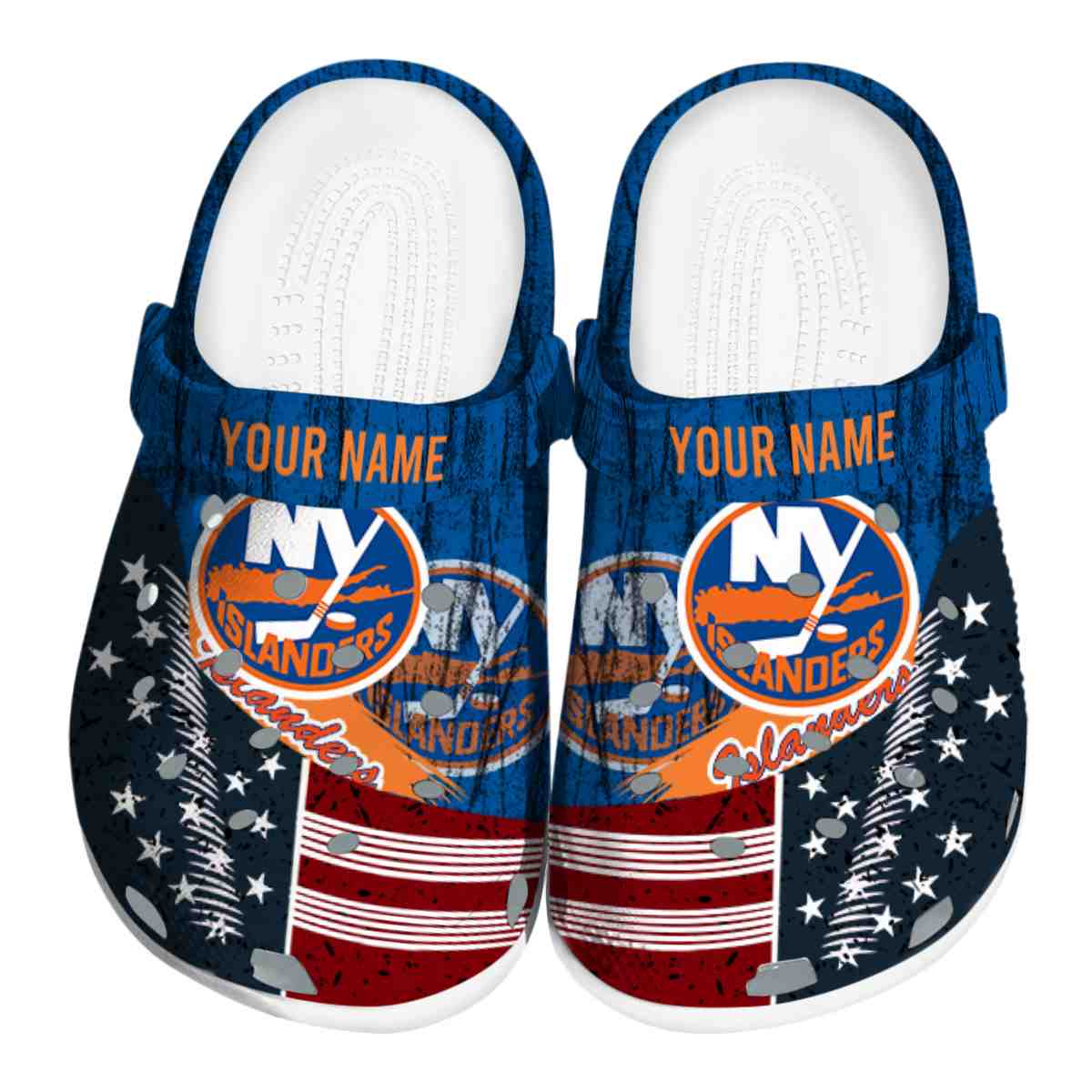 New York Islanders NHL Sport Crocs Crocband Clogs Shoes Comfortable For Men Women and Kids