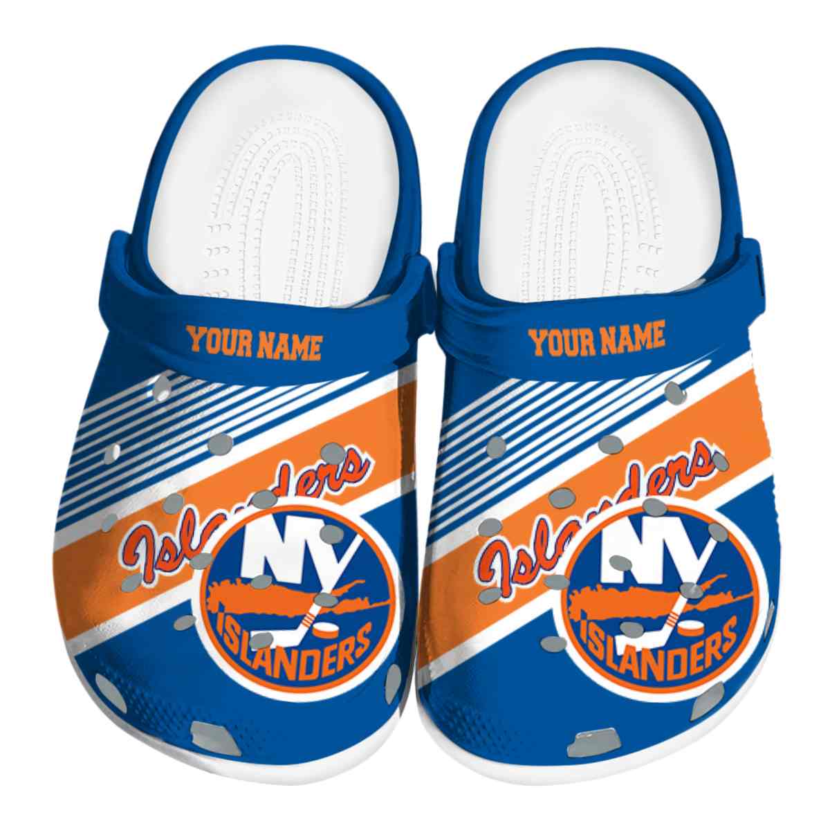 New York Islanders NHL Sport Crocs Crocband Clogs Shoes Comfortable For Men Women and Kids
