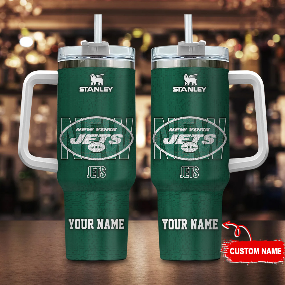 New York Jets NFL 3D Logo Custom Stanley Cup 40 oz 30 oz Tumbler With HandleTVC2301108