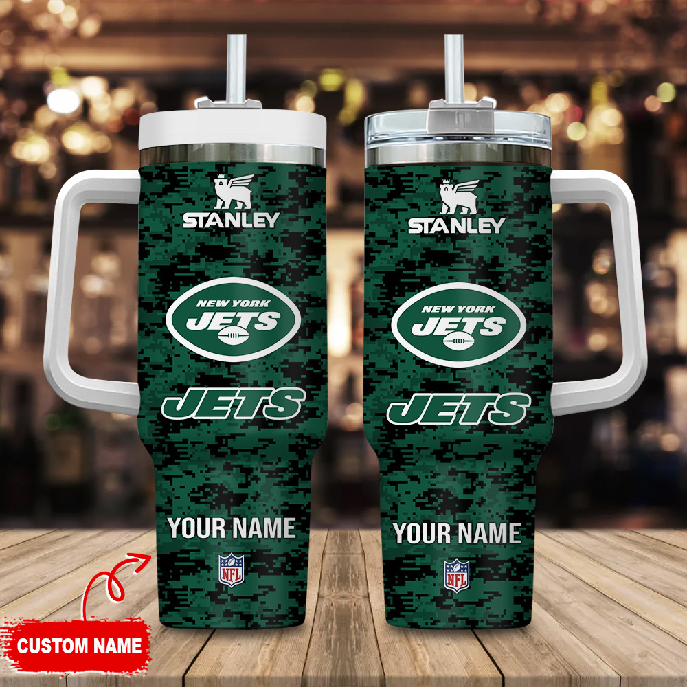 New York Jets NFL Camouflage Custom Stanley Cup 40 oz 30 oz Tumbler With HandleTVC2301110