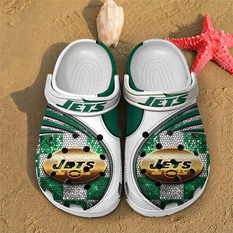 New York Jets NFL Crocs Crocband Clogs Shoes Comfortable For Men Women and Kids