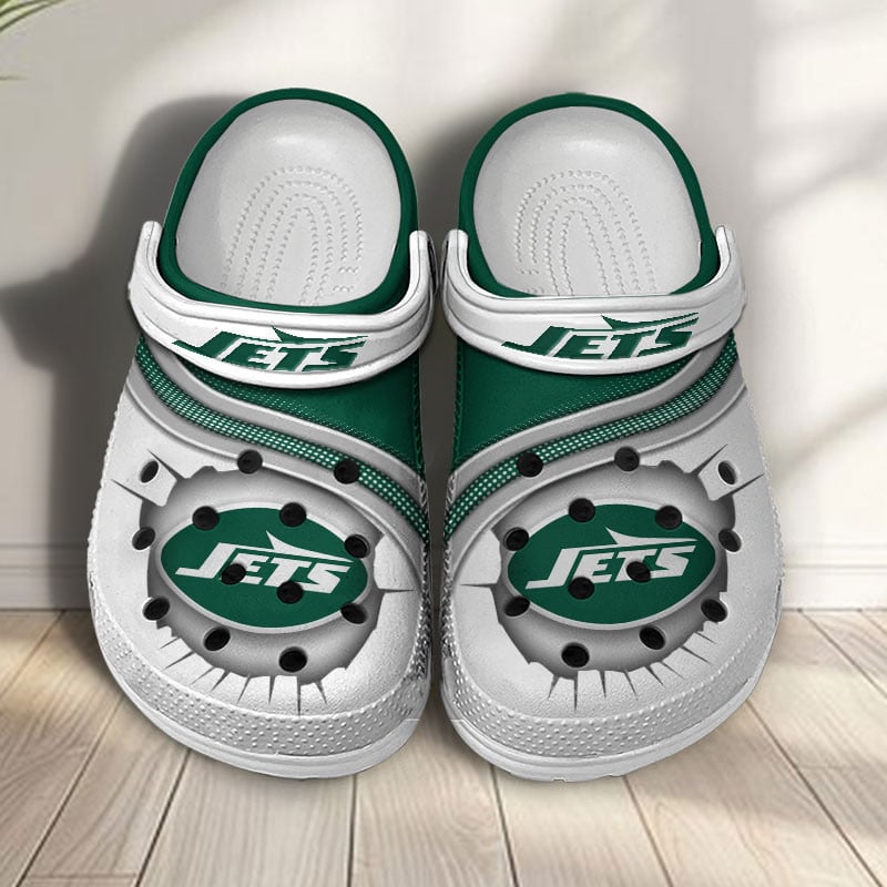New York Jets NFL Crocs Crocband Clogs Shoes Comfortable For Men Women and Kids
