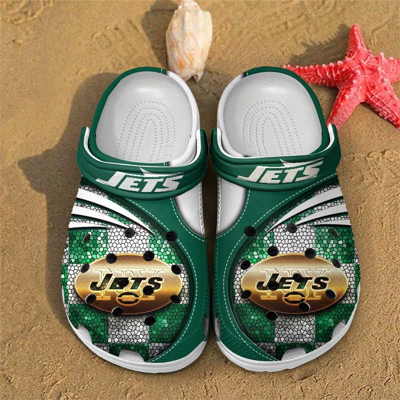 New York Jets NFL Crocs Crocband Clogs Shoes Comfortable For Men Women and Kids