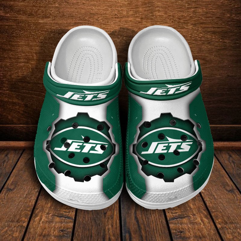 New York Jets NFL Crocs Crocband Clogs Shoes Comfortable For Men Women and Kids