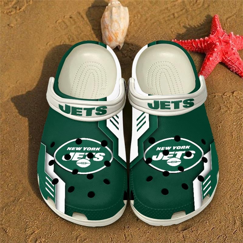 New York Jets NFL Crocs Crocband Clogs Shoes Comfortable For Men Women and Kids