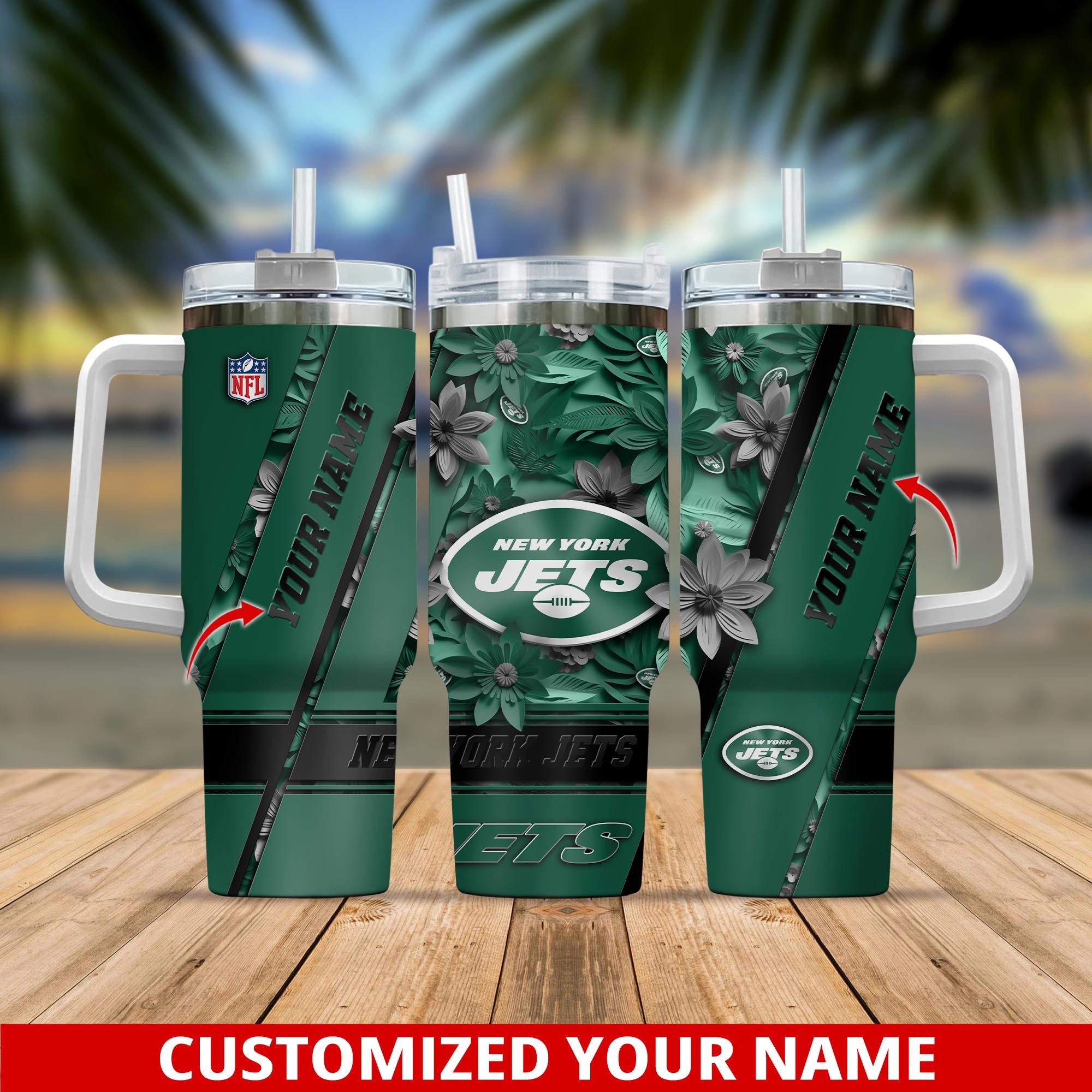 New York Jets NFL Custom Stanley Cup 40 oz 30 oz Tumbler With HandleTVC230108