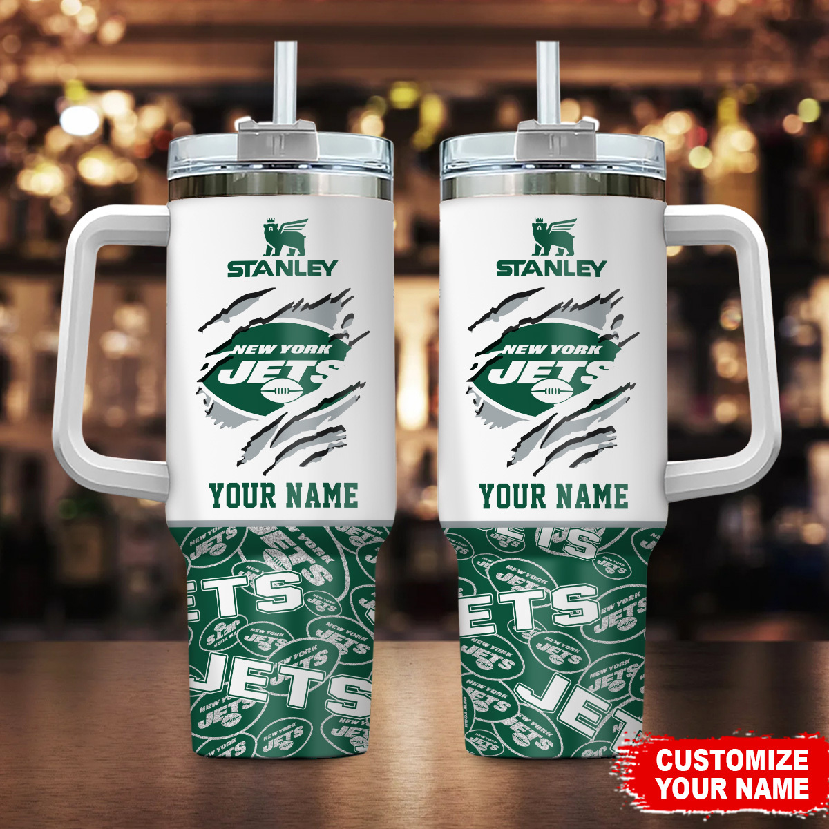New York Jets NFL Custom Stanley Cup 40 oz 30 oz Tumbler With HandleTVC230134