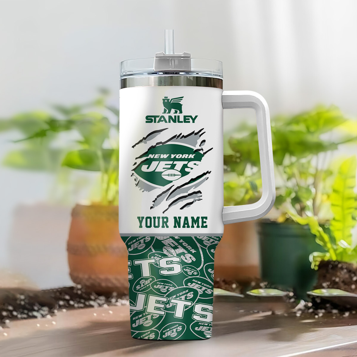 New York Jets NFL Custom Stanley Cup 40 oz 30 oz Tumbler With HandleTVC230134 - Image 2