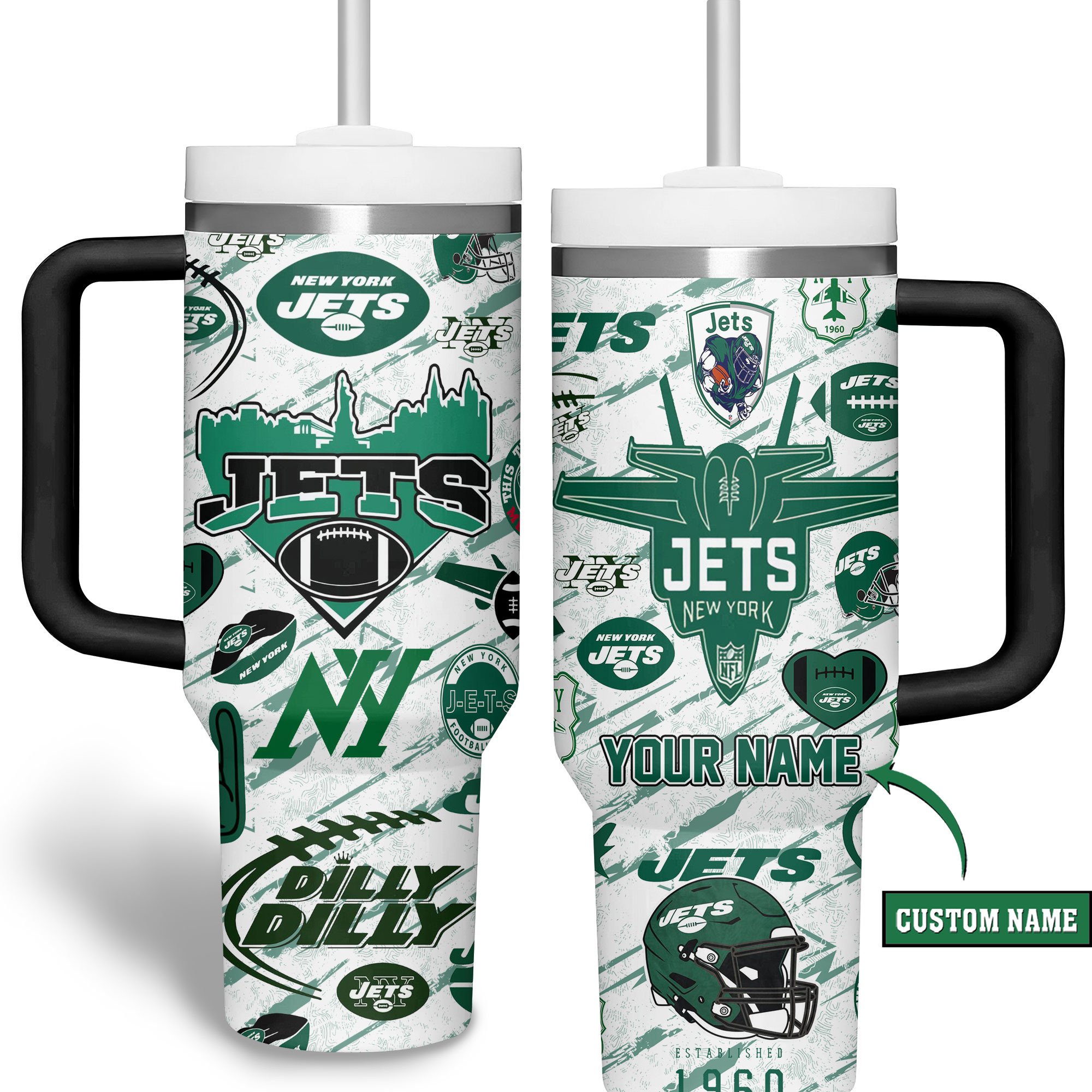 New York Jets NFL Custom Stanley Cup 40 oz 30 oz Tumbler With HandleTVC2301510