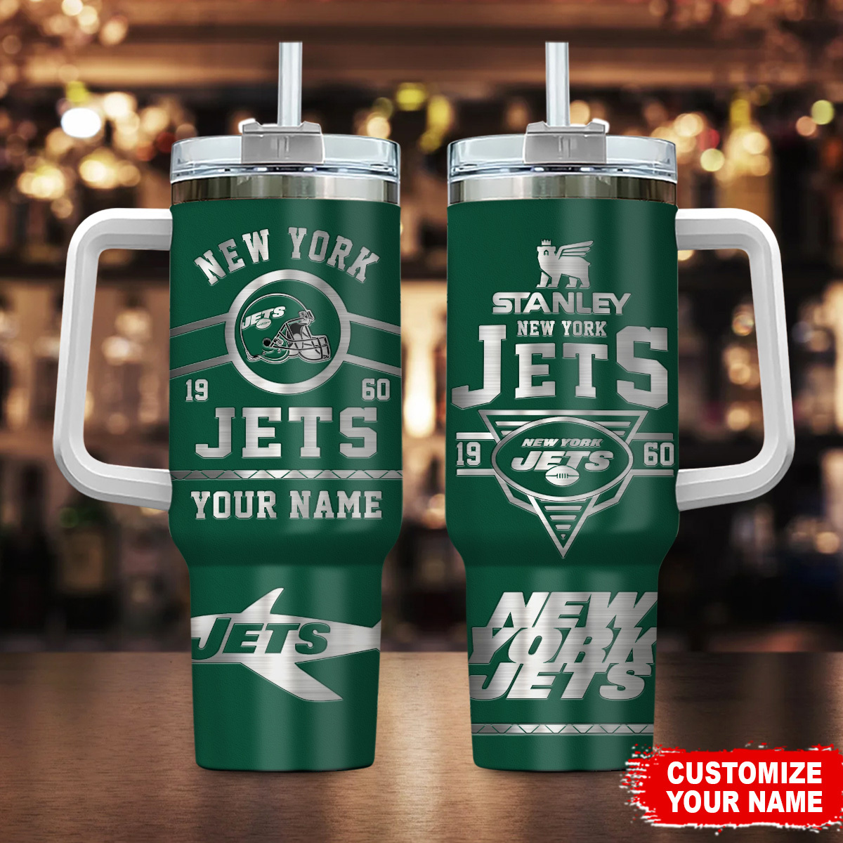 New York Jets NFL Custom Stanley Cup 40 oz 30 oz Tumbler With HandleTVC230153