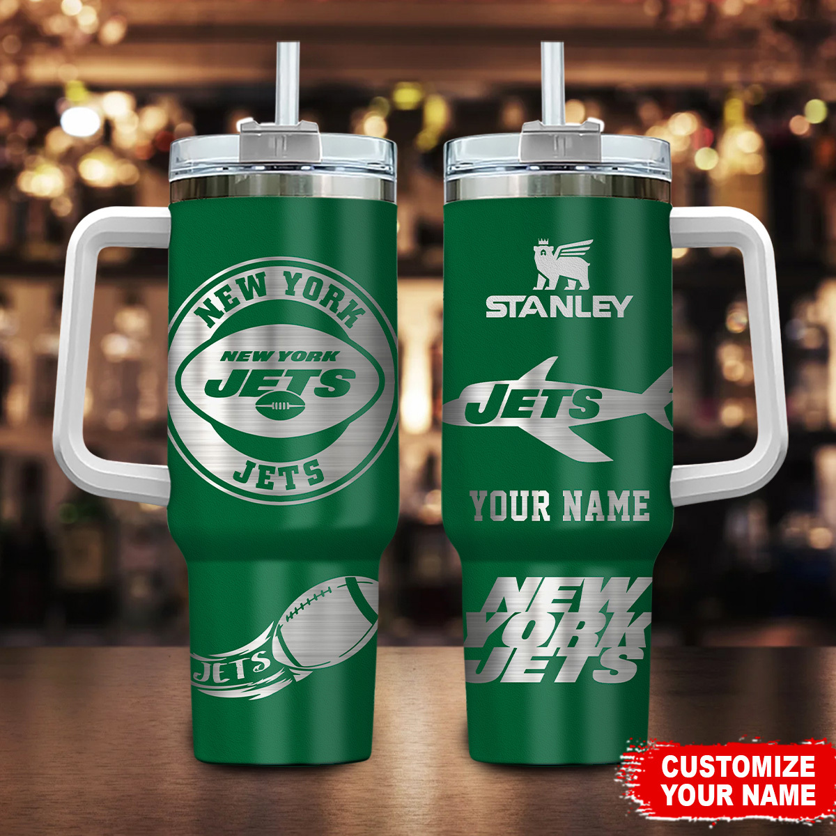 New York Jets NFL Custom Stanley Cup 40 oz 30 oz Tumbler With HandleTVC230179