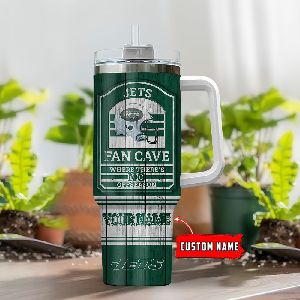 New York Jets NFL Fan Cave Custom Stanley Cup 40 oz 30 oz Tumbler With HandleTVC230177 - Image 2