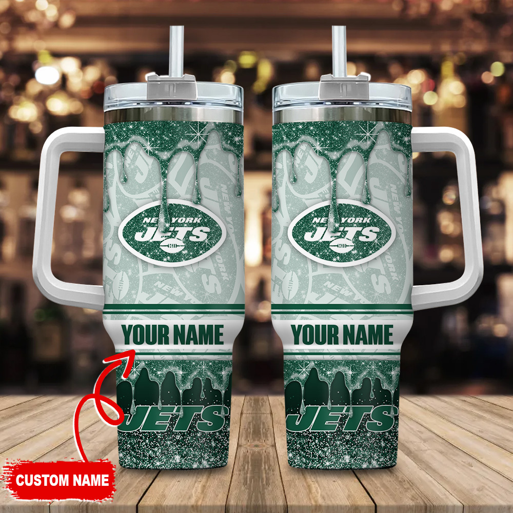 New York Jets NFL Glitter Custom Stanley Cup 40 oz 30 oz Tumbler With HandleTVC230143