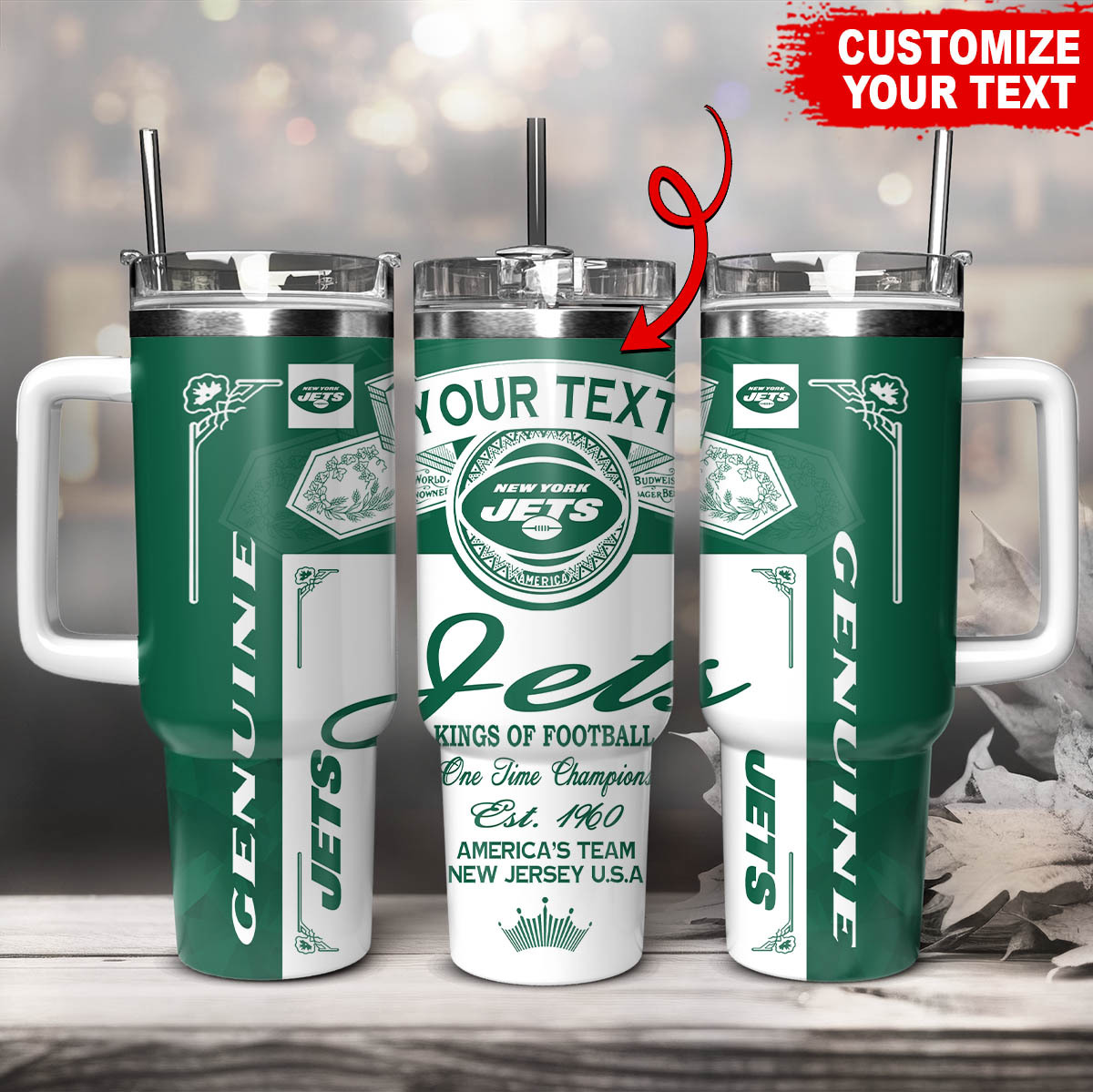 New York Jets NFL Kings Of Football Custom Stanley Cup 40 oz 30 oz Tumbler With HandleTVC230184