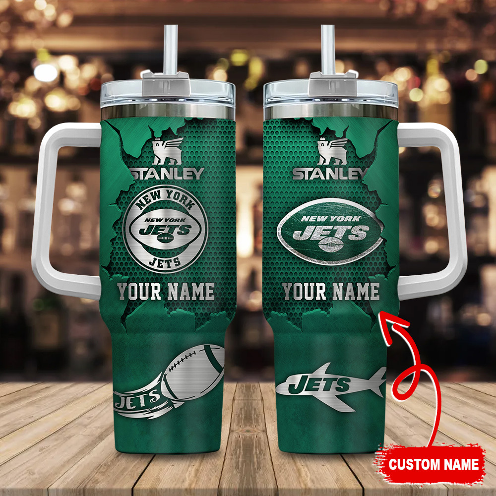New York Jets NFL Metal Style Custom Stanley Cup 40 oz 30 oz Tumbler With HandleTVC230186