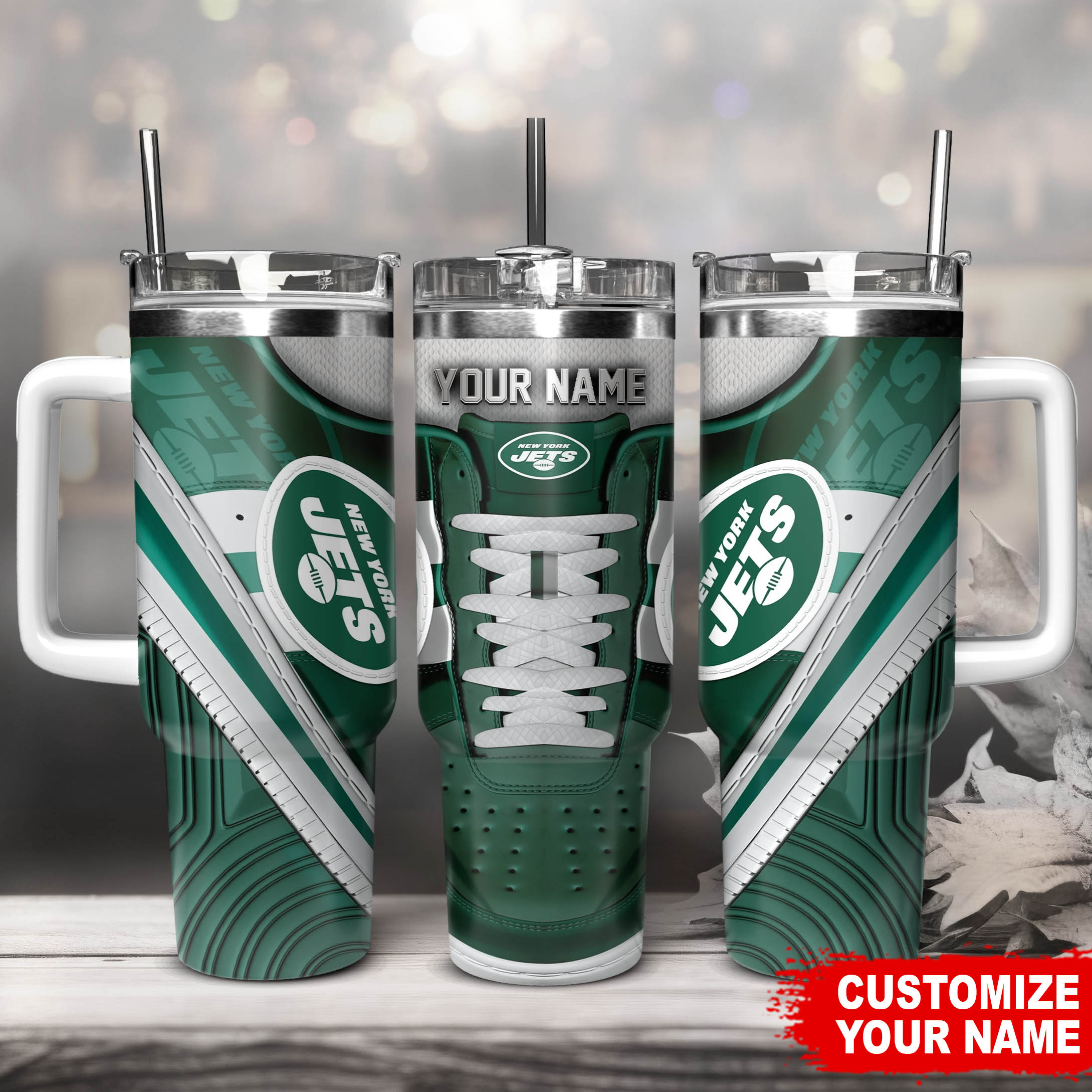 New York Jets NFL Sneaker Custom Stanley Cup 40 oz 30 oz Tumbler With HandleTVC230129