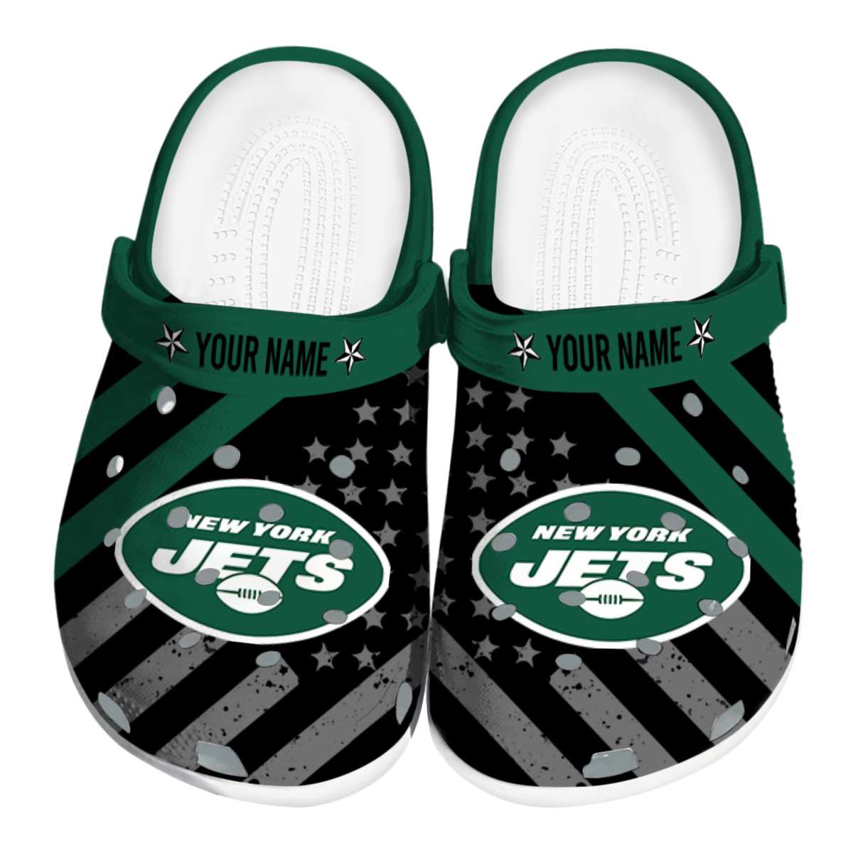 New York Jets NFL Sport Crocs Crocband Clogs Shoes Comfortable For Men Women and Kids