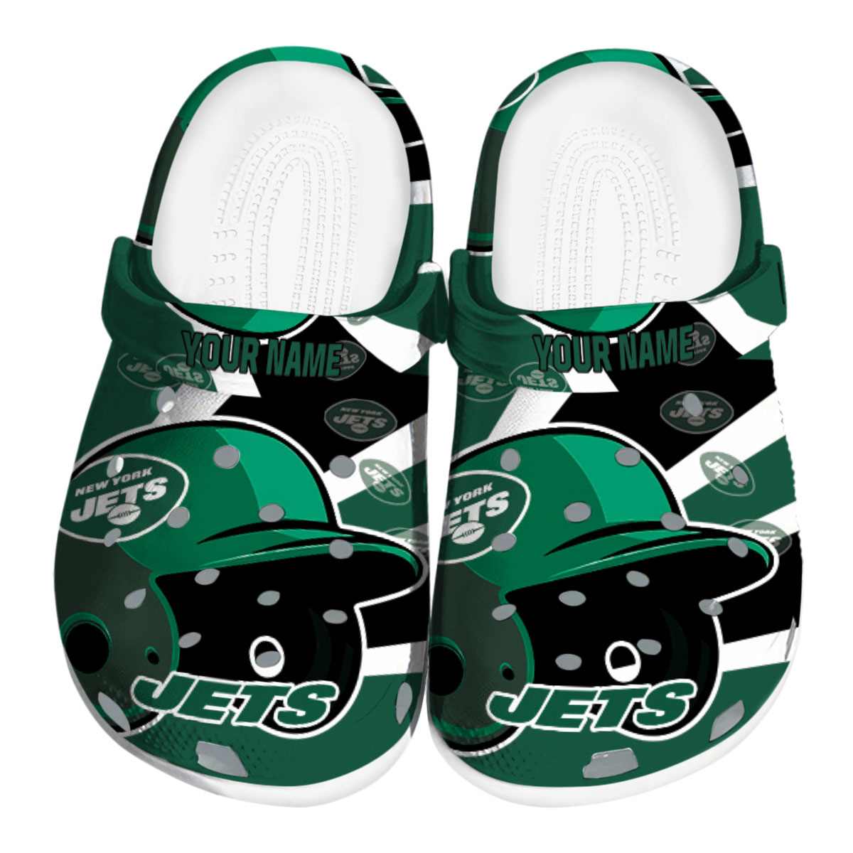 New York Jets NFL Sport Crocs Crocband Clogs Shoes Comfortable For Men Women and Kids