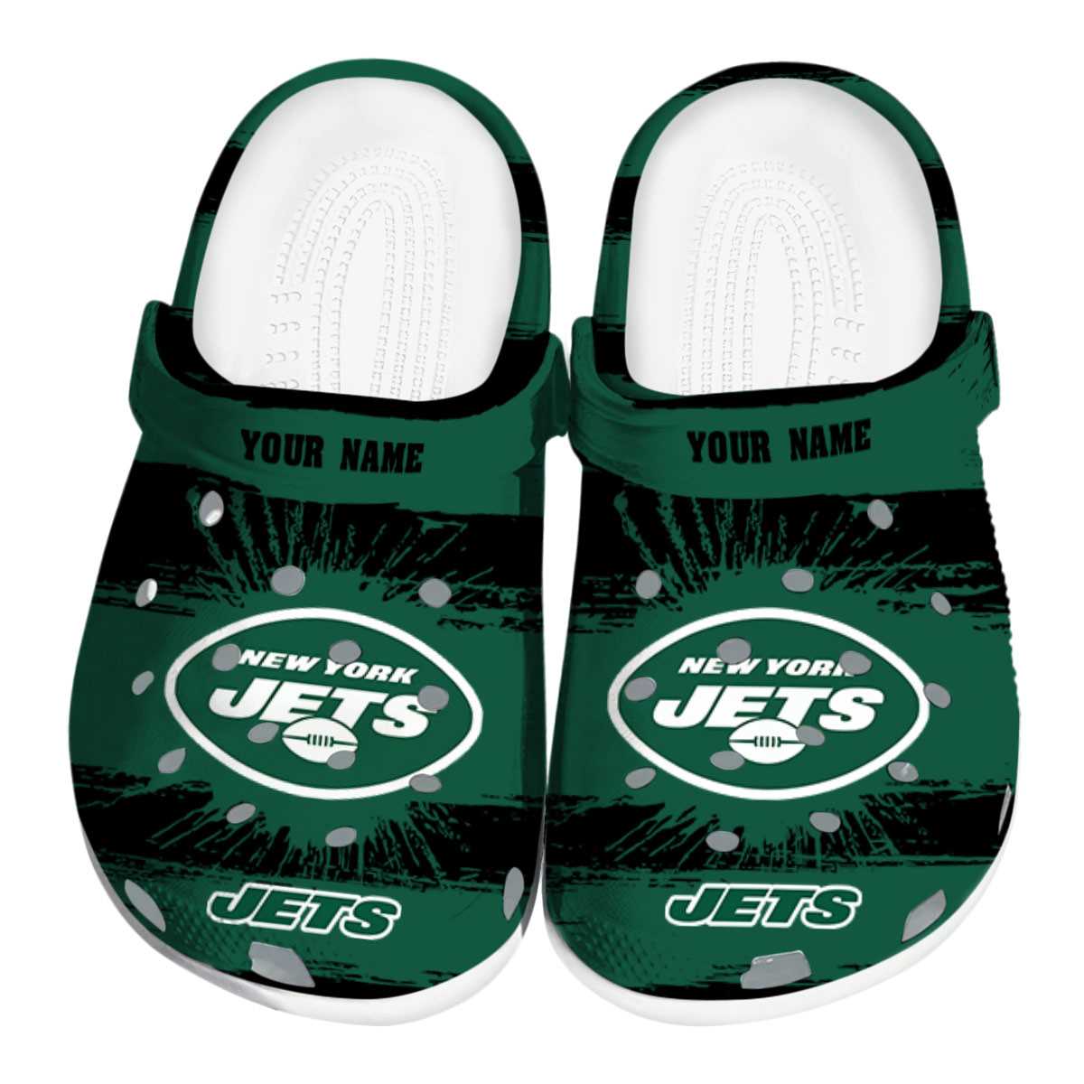 New York Jets NFL Sport Crocs Crocband Clogs Shoes Comfortable For Men Women and Kids