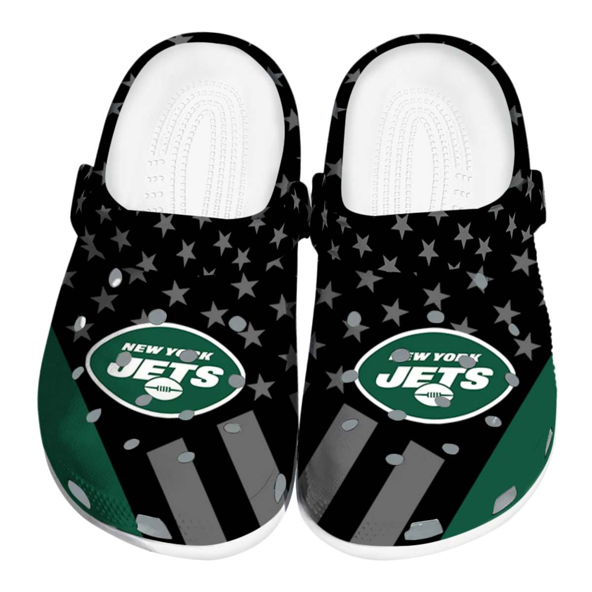 New York Jets NFL Sport Crocs Crocband Clogs Shoes Comfortable For Men Women and Kids
