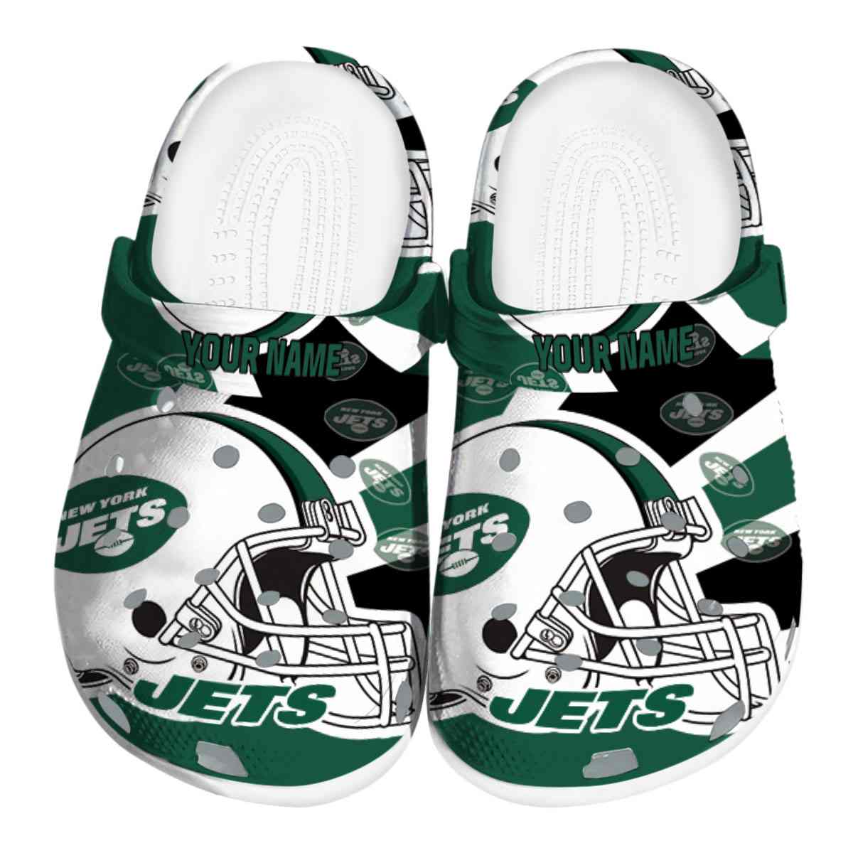 New York Jets NFL Sport Crocs Crocband Clogs Shoes Comfortable For Men Women and Kids